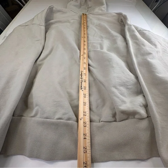 Val. Khristopher Hoodie Men’s Large Cotton Ivory Oversize Distressed Streetwear
